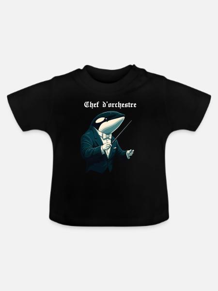 Dirigent - Baby Bio-T-Shirt mit Rundhals - Schwarz