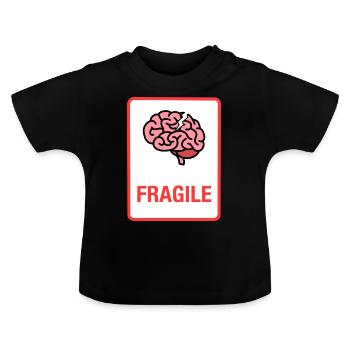 Fragile - T-shirt bio col rond Bébé - noir - Devant