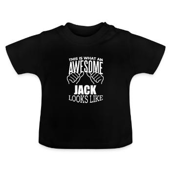 Bube - Baby Bio-T-Shirt mit Rundhals - Schwarz - Vorne