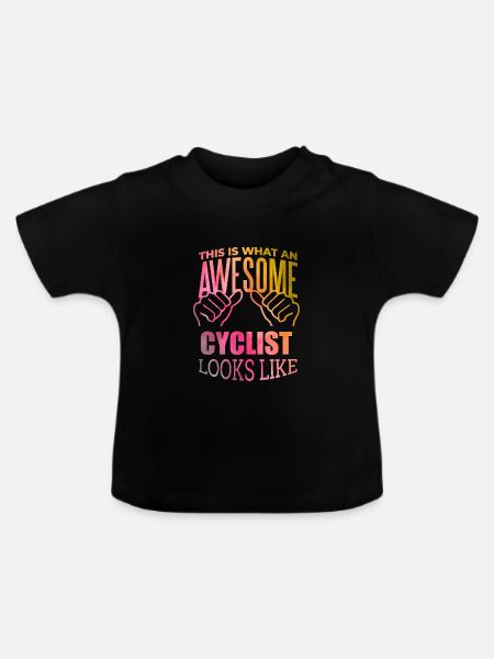 Radfahren, Radfahren, Radfahren - Baby Bio-T-Shirt mit Rundhals - Schwarz