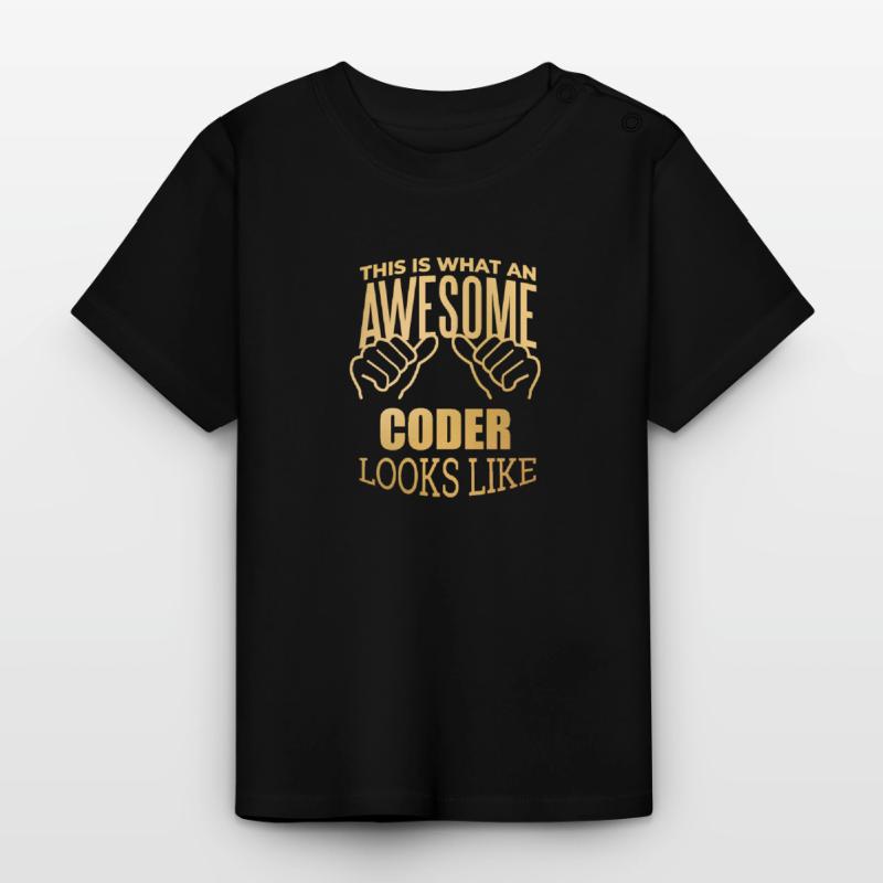 Codierung Codierung Codierung Baby Bio-T-Shirt mit Rundhals