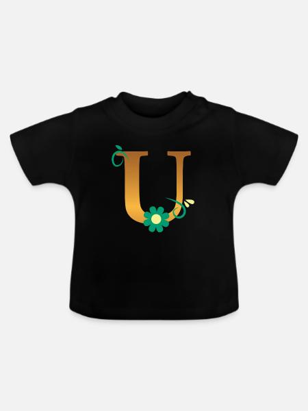 U - Baby Bio-T-Shirt mit Rundhals - Schwarz