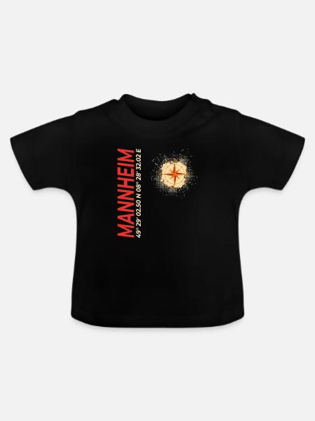 Mannheim - Baby Bio-T-Shirt mit Rundhals - Schwarz