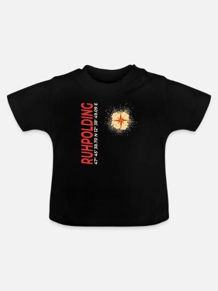 Ruhpolding - Baby Bio-T-Shirt mit Rundhals - Schwarz