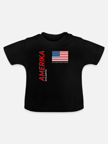 Atlanta - Baby Bio-T-Shirt mit Rundhals - Schwarz