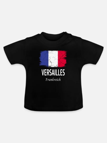 Versailles - Baby Bio-T-Shirt mit Rundhals - Schwarz