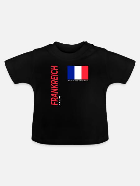 Lyon - Baby Bio-T-Shirt mit Rundhals - Schwarz