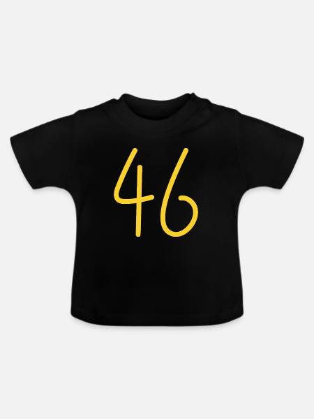 46 - Baby Bio-T-Shirt mit Rundhals - Schwarz