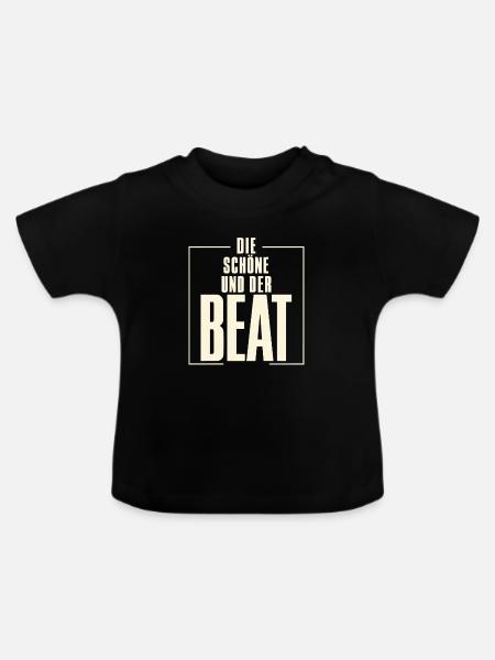 Schöne und Beat - Baby Bio-T-Shirt mit Rundhals - Schwarz