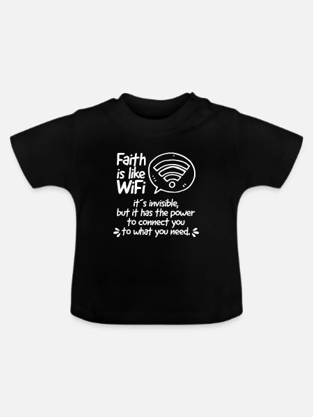 Bibelvers Christliche Sprüche Geschenk Bibel Jesus - Baby Bio-T-Shirt mit Rundhals - Schwarz
