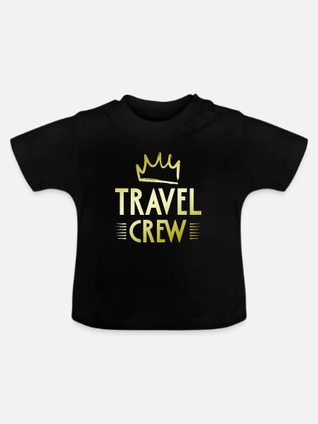 Travel Crew - Baby Bio-T-Shirt mit Rundhals - Schwarz