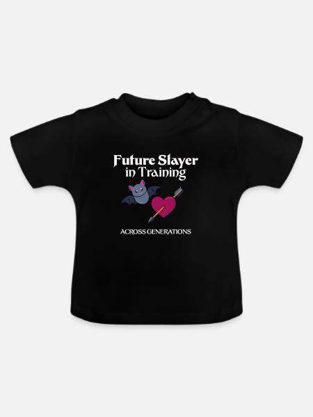 Future Across Generations - Baby Organic T-Shirt with Round Neck - black