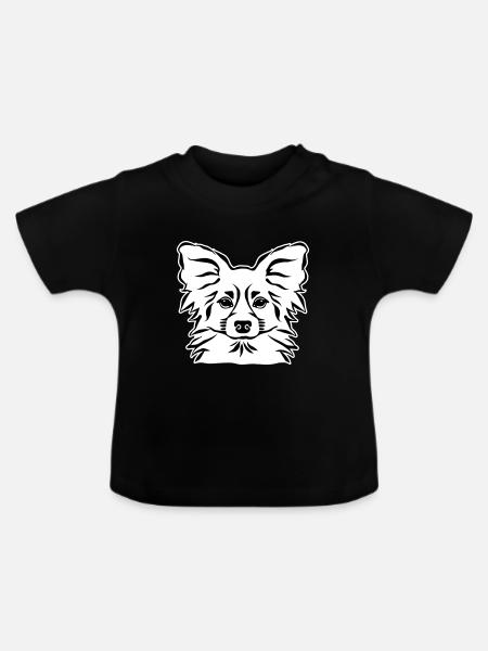 Papillon - Baby Bio-T-Shirt mit Rundhals - Schwarz