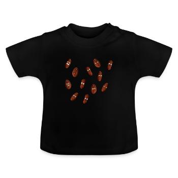 Date - Baby Organic T-Shirt with Round Neck - black - Front