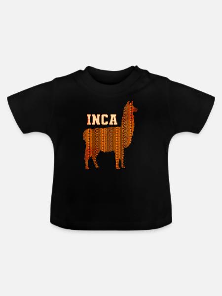 Inka Alpaka - Baby Bio-T-Shirt mit Rundhals - Schwarz