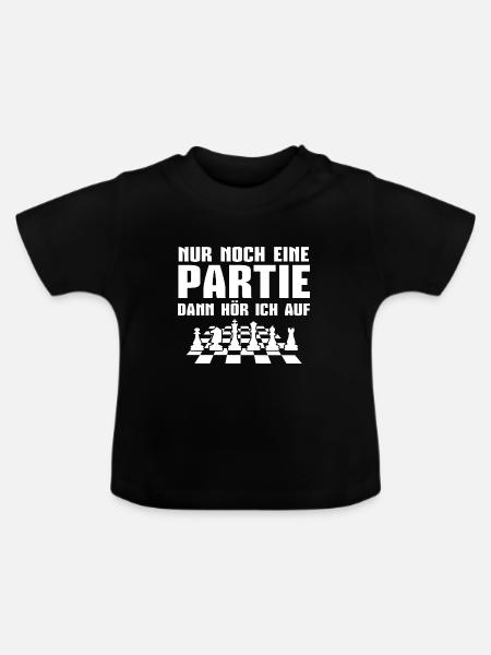 Schach Spieler Schachturnier Geschenk - Baby Bio-T-Shirt mit Rundhals - Schwarz