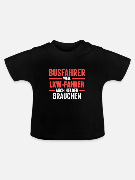 Busfahrer Job Reisebus Geschenk - Baby Bio-T-Shirt mit Rundhals - Schwarz