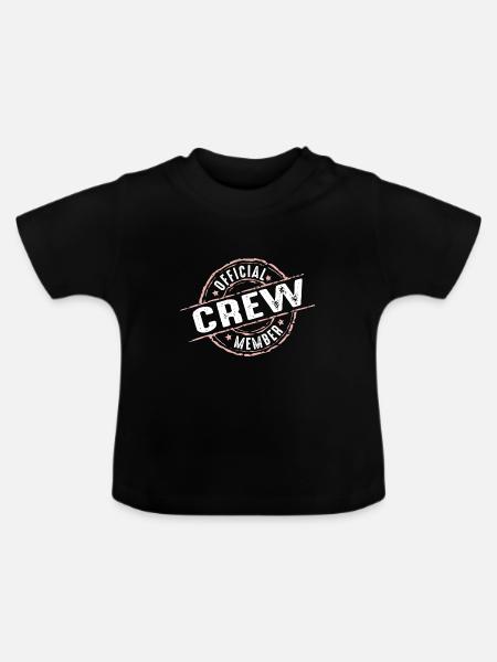 Official Crew Member - Baby Bio-T-Shirt mit Rundhals - Schwarz