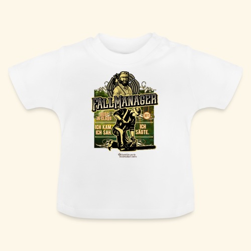 Holzfäller Sprüche T-Shirt-Design Fällmanager - Baby Bio-T-Shirt mit Rundhals