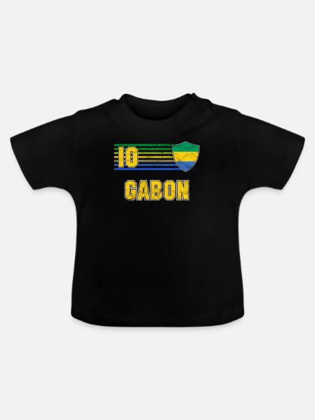 Gabun - Baby Bio-T-Shirt mit Rundhals - Schwarz