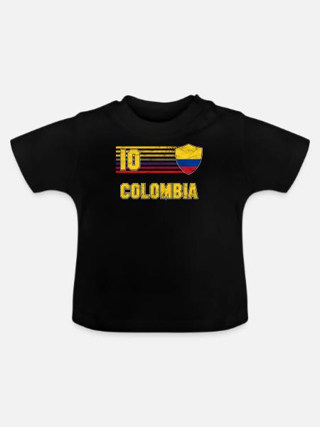 Kolumbien - Baby Bio-T-Shirt mit Rundhals - Schwarz