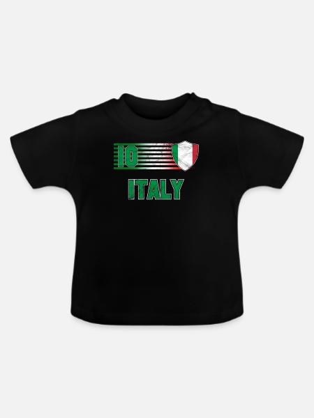 Italien - Baby Bio-T-Shirt mit Rundhals - Schwarz