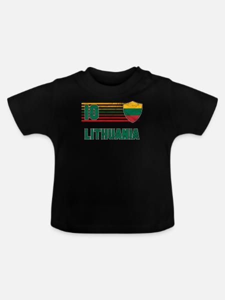 Litauen - Baby Bio-T-Shirt mit Rundhals - Schwarz