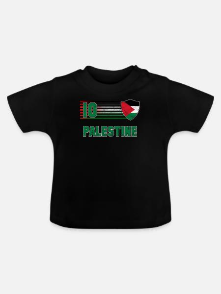 Palästina - Baby Bio-T-Shirt mit Rundhals - Schwarz