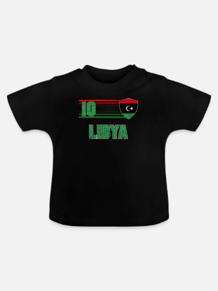 Libyen - Baby Bio-T-Shirt mit Rundhals - Schwarz