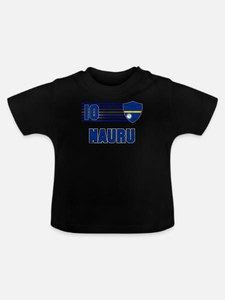 Nauru - Baby Bio-T-Shirt mit Rundhals - Schwarz