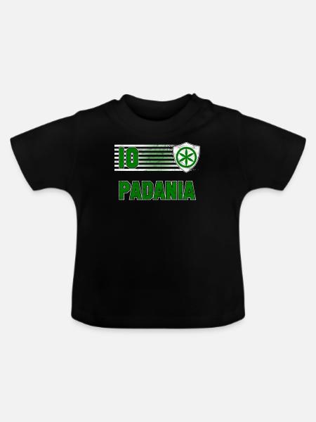 Padanien - Baby Bio-T-Shirt mit Rundhals - Schwarz