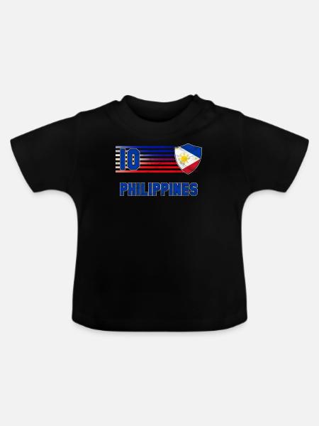 Philippinen - Baby Bio-T-Shirt mit Rundhals - Schwarz