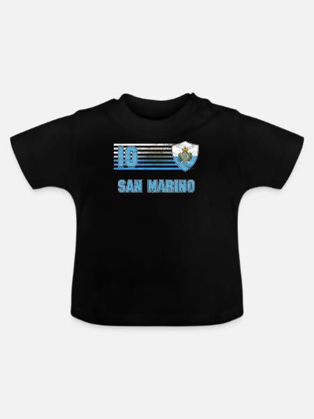 San Marino - Baby Bio-T-Shirt mit Rundhals - Schwarz