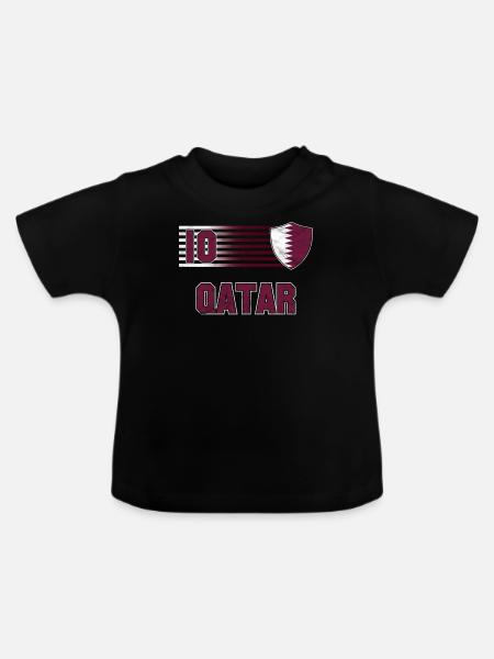 Katar - Baby Bio-T-Shirt mit Rundhals - Schwarz
