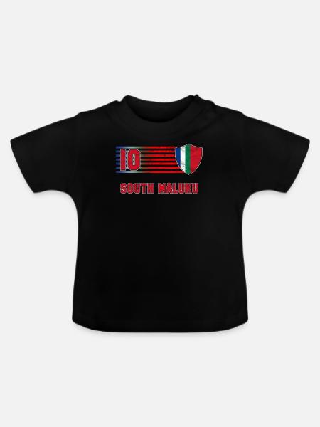 Republik Maluku Selatan - Baby Bio-T-Shirt mit Rundhals - Schwarz