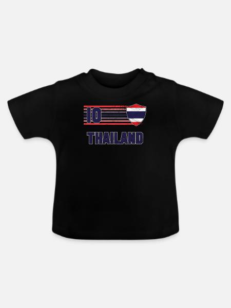 Thailand - Baby Bio-T-Shirt mit Rundhals - Schwarz