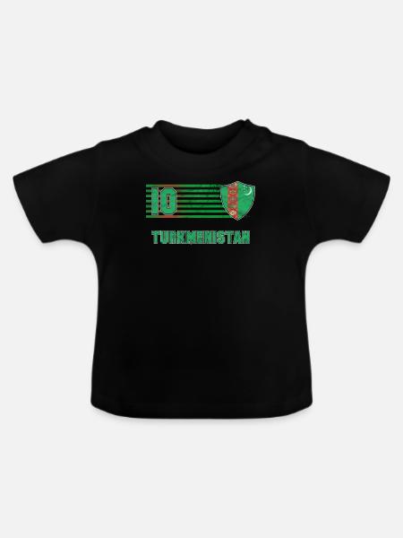 Turkmenistan - Baby Bio-T-Shirt mit Rundhals - Schwarz