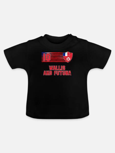 Wallis und Futuna - Baby Bio-T-Shirt mit Rundhals - Schwarz