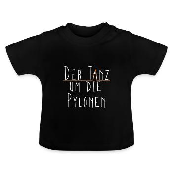 Slalom Der Tanz um die Pylonen - Baby Bio-T-Shirt mit Rundhals - Schwarz - Vorne