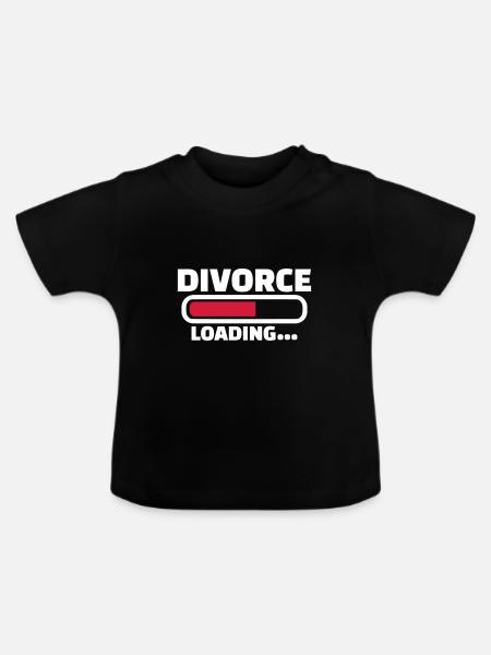 Scheidung - Baby Bio-T-Shirt mit Rundhals - Schwarz
