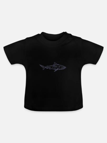 Hai - Baby Bio-T-Shirt mit Rundhals - Schwarz