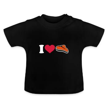 Steak - Baby Bio-T-Shirt mit Rundhals - Schwarz - Vorne