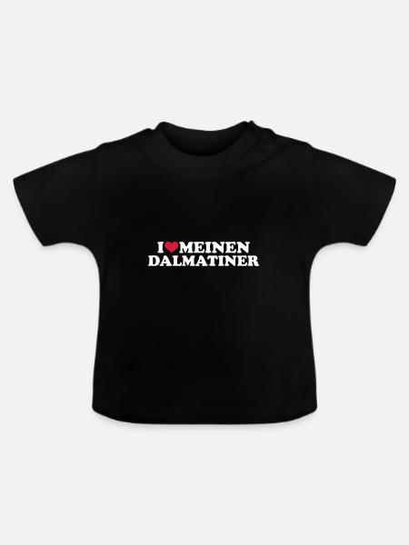 Dalmatiner - Baby Bio-T-Shirt mit Rundhals - Schwarz
