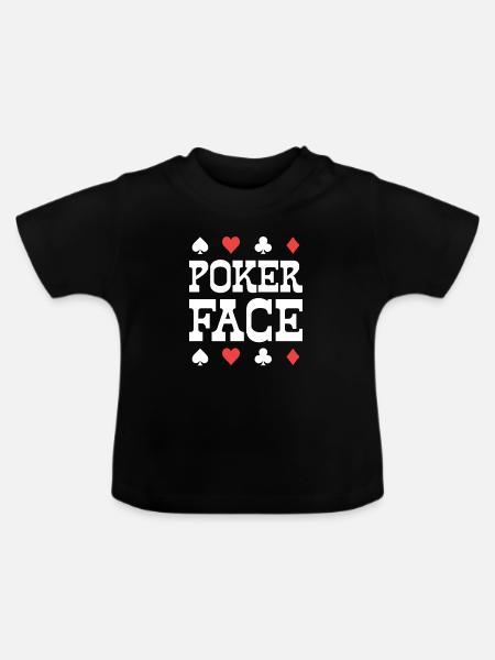 Poker Gambling Face Karten - Baby Bio-T-Shirt mit Rundhals - Schwarz
