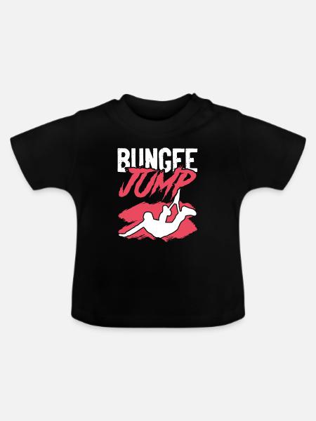 Bungee-jumping Sprung - Baby Bio-T-Shirt mit Rundhals - Schwarz