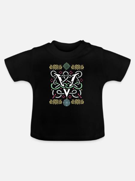 V - Baby Bio-T-Shirt mit Rundhals - Schwarz