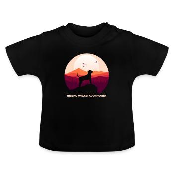 Treeing Walker Coonhound - T-shirt bio col rond Bébé - noir - Devant