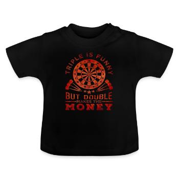 Fléchettes Fléchettes fléchettes - T-shirt bio col rond Bébé - noir - Devant