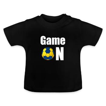 Handball game - Baby Organic T-Shirt with Round Neck - black - Front