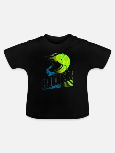 Motocross - Baby Bio-T-Shirt mit Rundhals - Schwarz